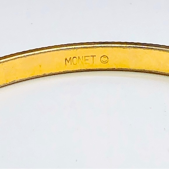 Vintage Leaf Earrings Bracelet & Monet Bangle - Picture 6 of 8